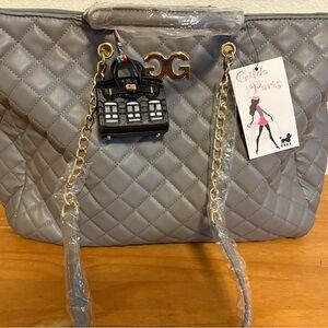 Gray Quilted  Gilda Paris Women's Bag